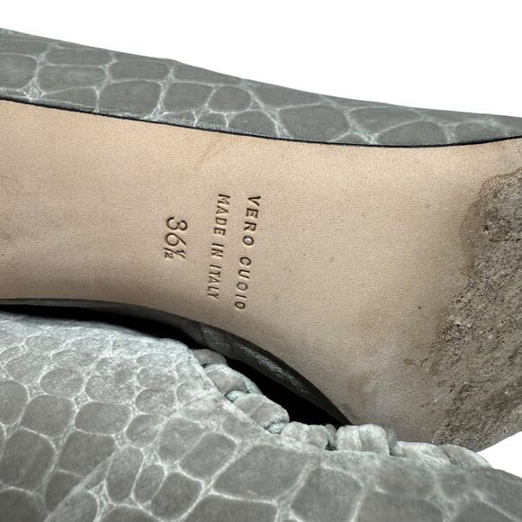 Chelsea Paris Gray Velvet Sabrine Italian Lace Front Booties 6.5 - Picture 10 of 14